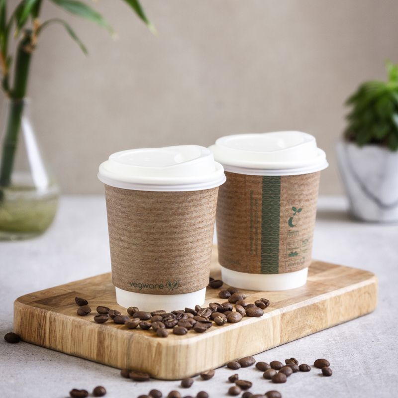 12oz Takeaway Coffee Cups – Double Wall (Kraft)